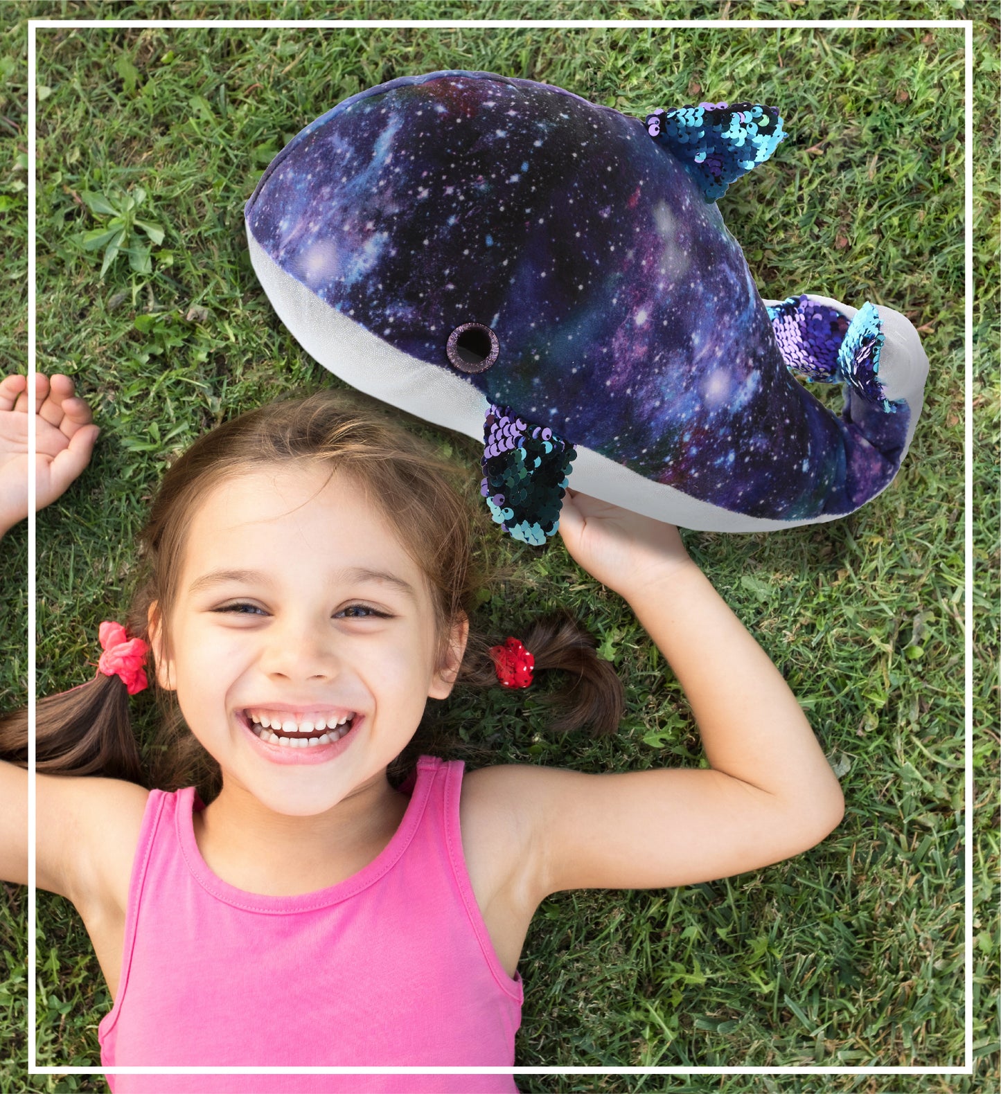 SPACE SEQUIN PLUSH - 13" WHALE