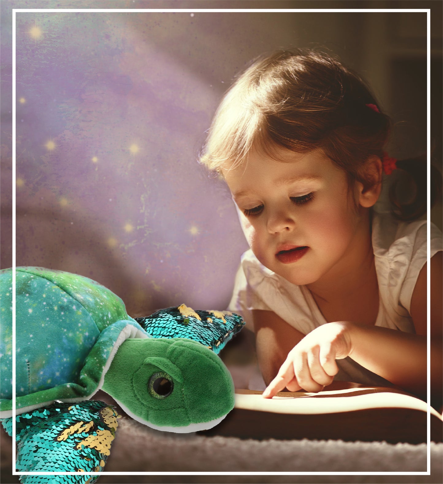 SPACE SEQUIN PLUSH - 13" SEA TURTLE