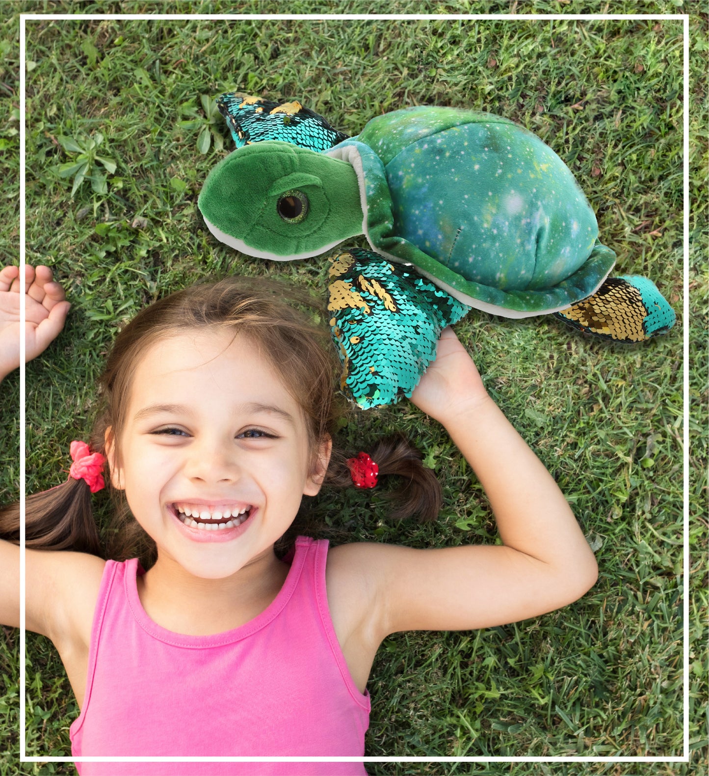 SPACE SEQUIN PLUSH - 13" SEA TURTLE