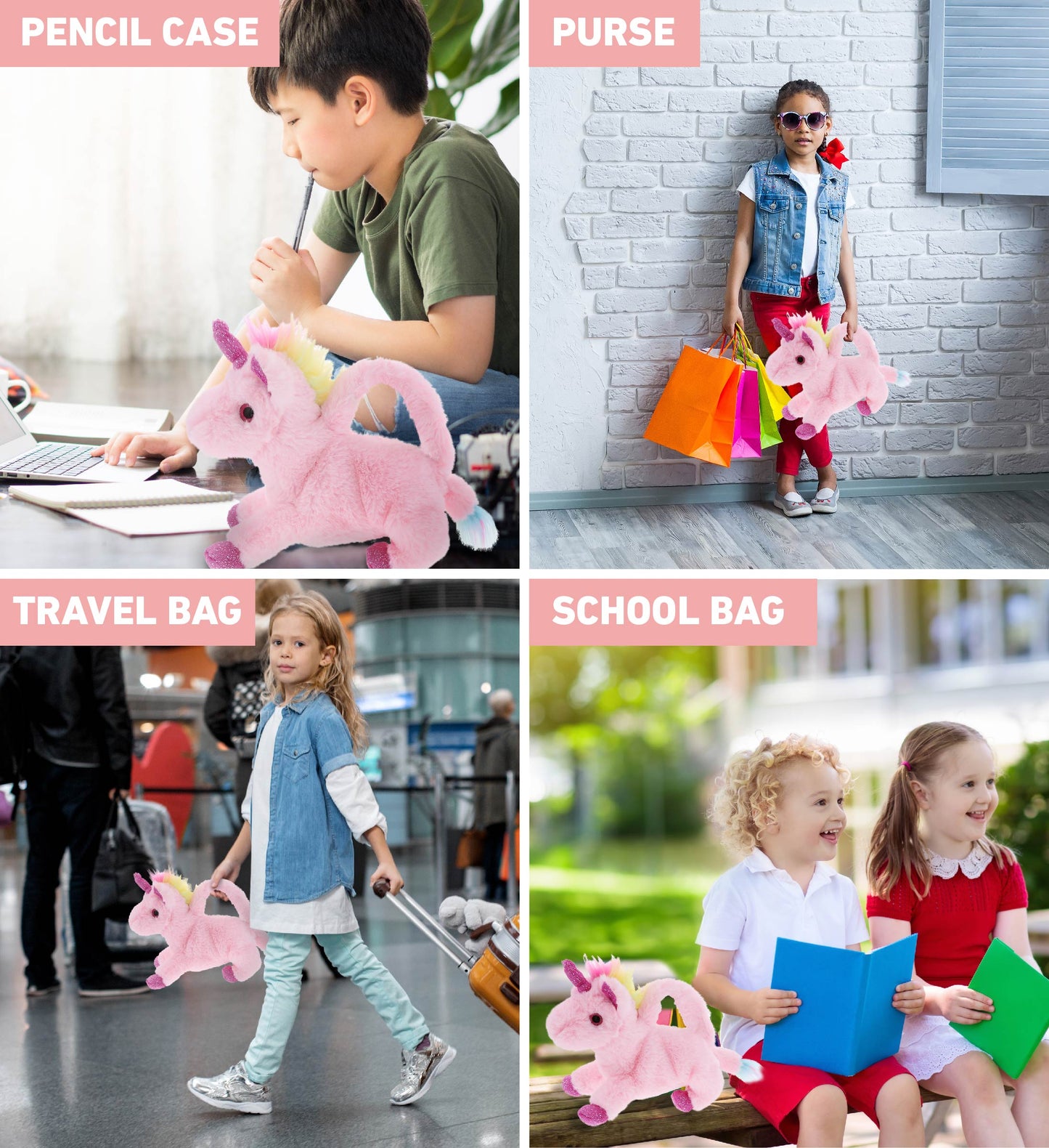 SUPER-SOFT PLUSH HAND BAG - UNICORN