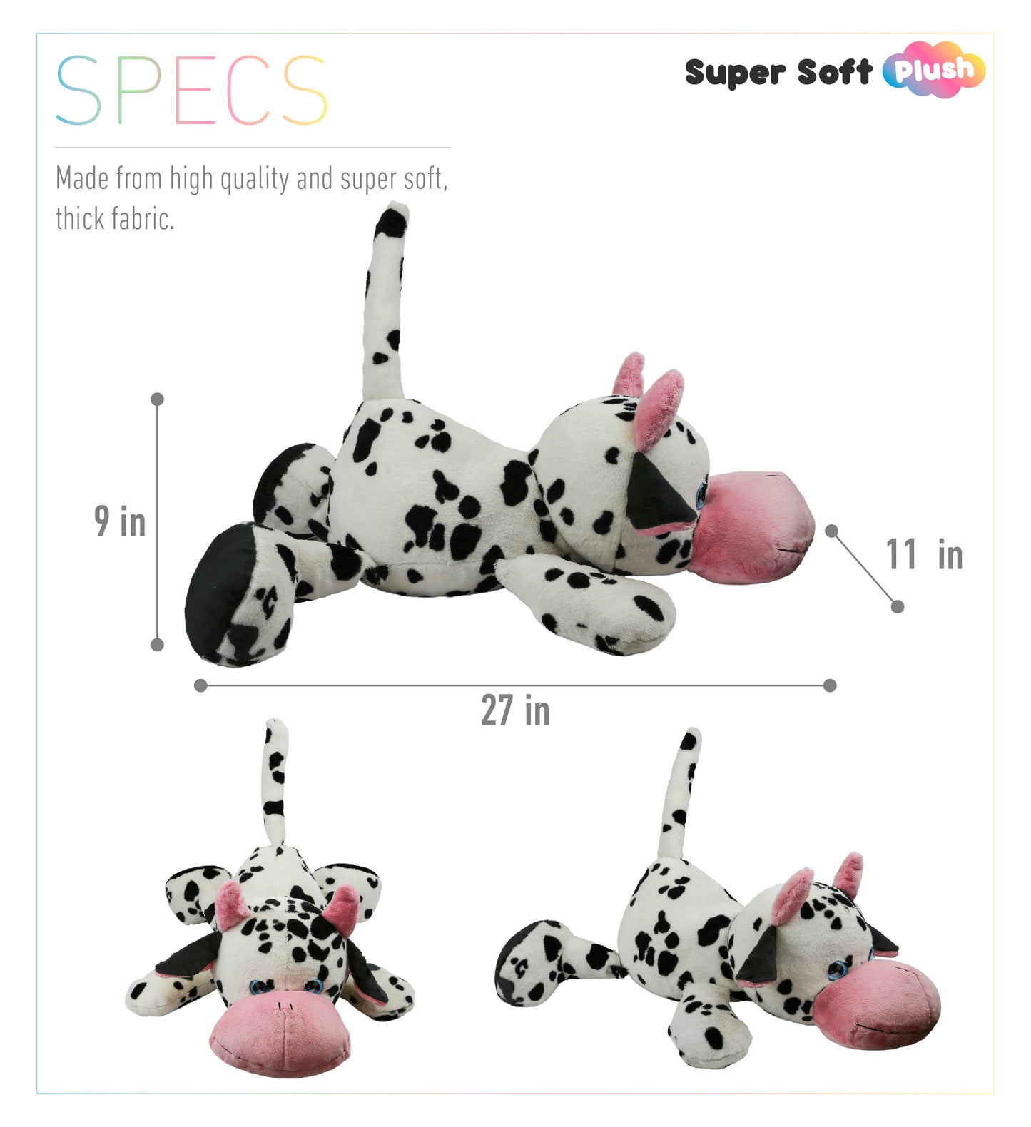 PLUSH - XL PILLOW COW