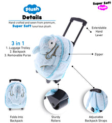 SUPER SOFT PLUSH TROLLEY & PURSE - DOLPHIN