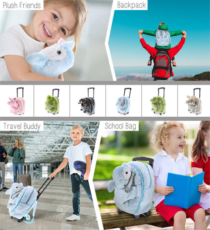 SUPER SOFT PLUSH TROLLEY & PURSE - DOLPHIN