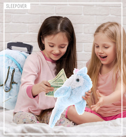 SUPER SOFT PLUSH TROLLEY & PURSE - DOLPHIN