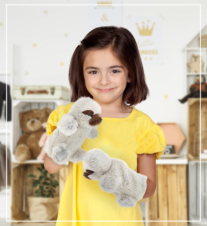 SUPER SOFT PLUSH HAND PUPPET - SLOTH