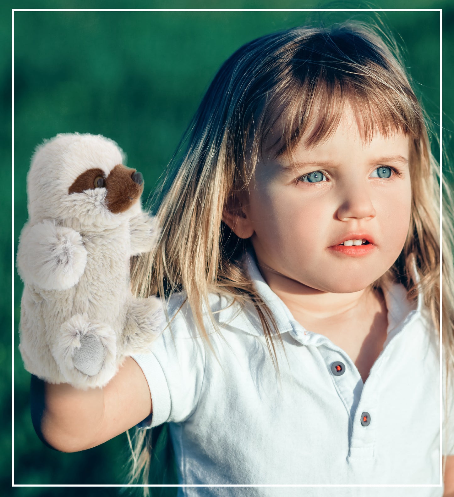 SUPER SOFT PLUSH HAND PUPPET - SLOTH