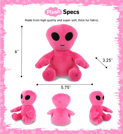 6" PLUSH - PINK ALIEN