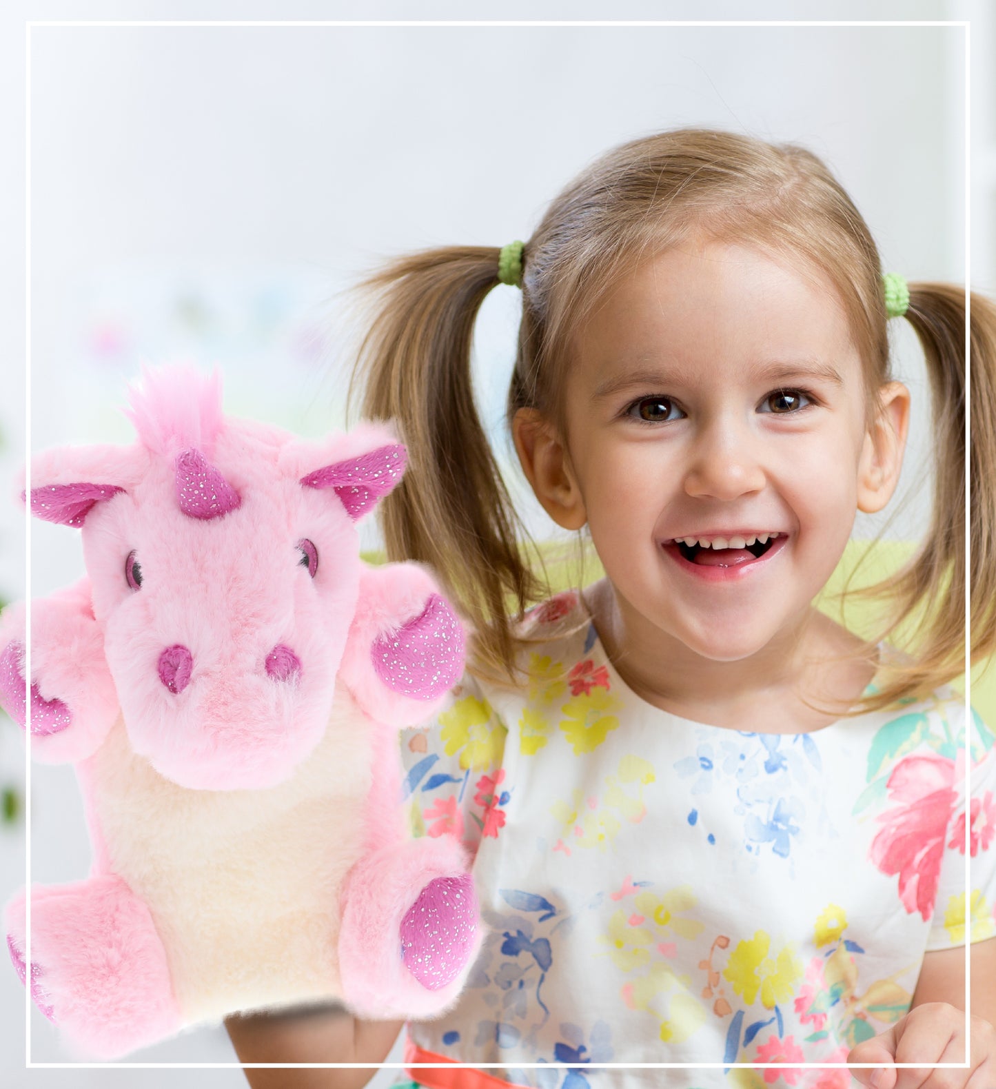 SUPER SOFT PLUSH HAND PUPPET - UNICORN