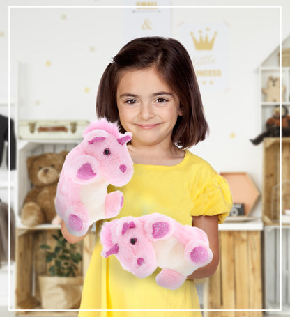 SUPER SOFT PLUSH HAND PUPPET - UNICORN