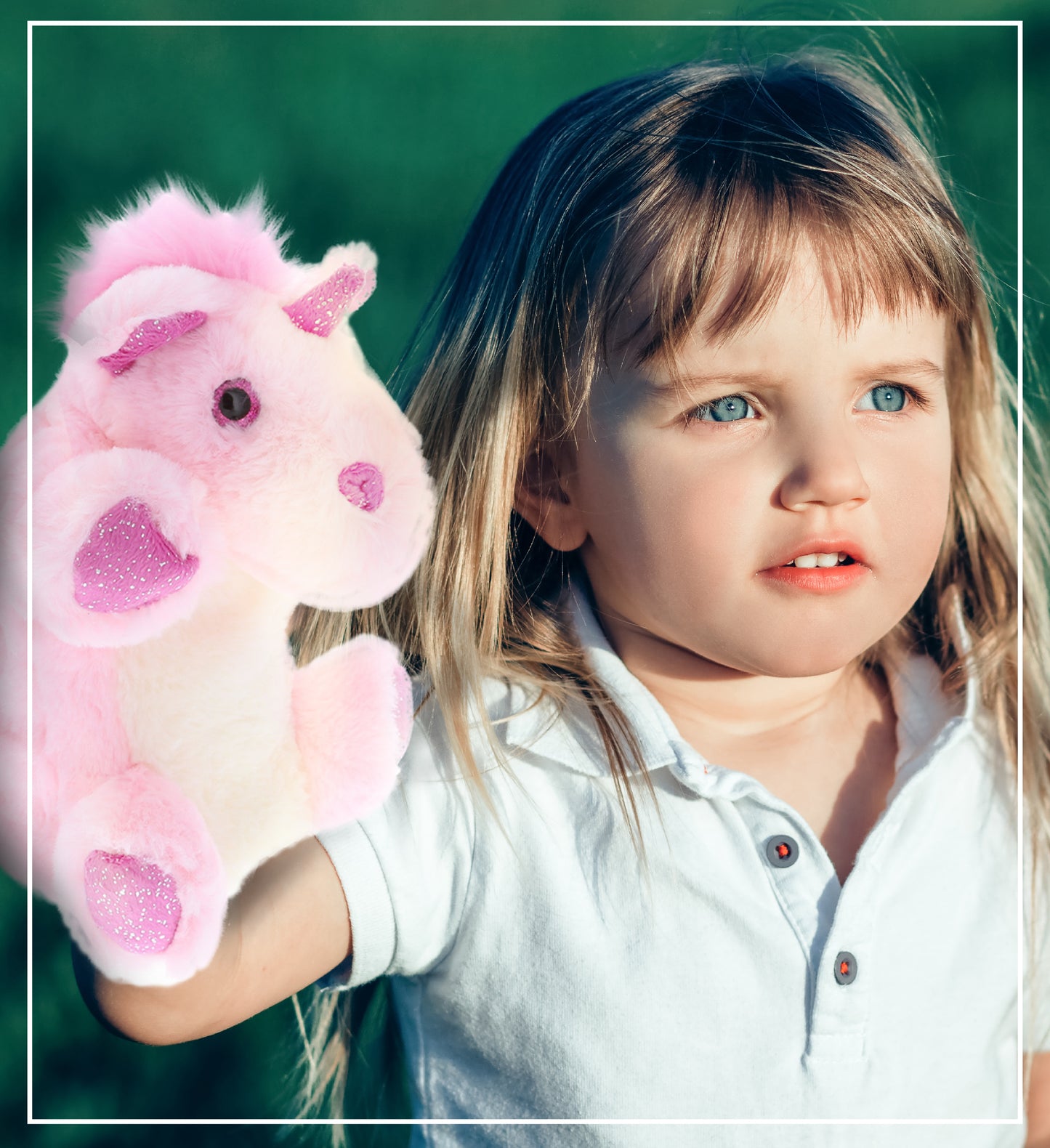 SUPER SOFT PLUSH HAND PUPPET - UNICORN