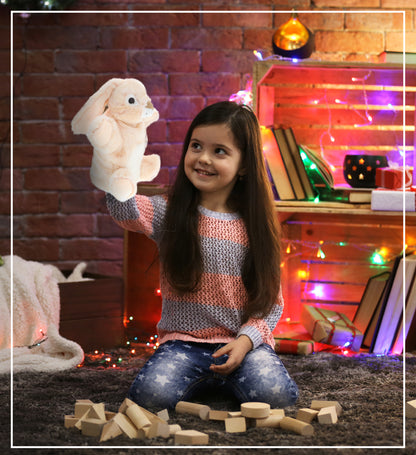 SUPER SOFT PLUSH HAND PUPPET - RABBIT