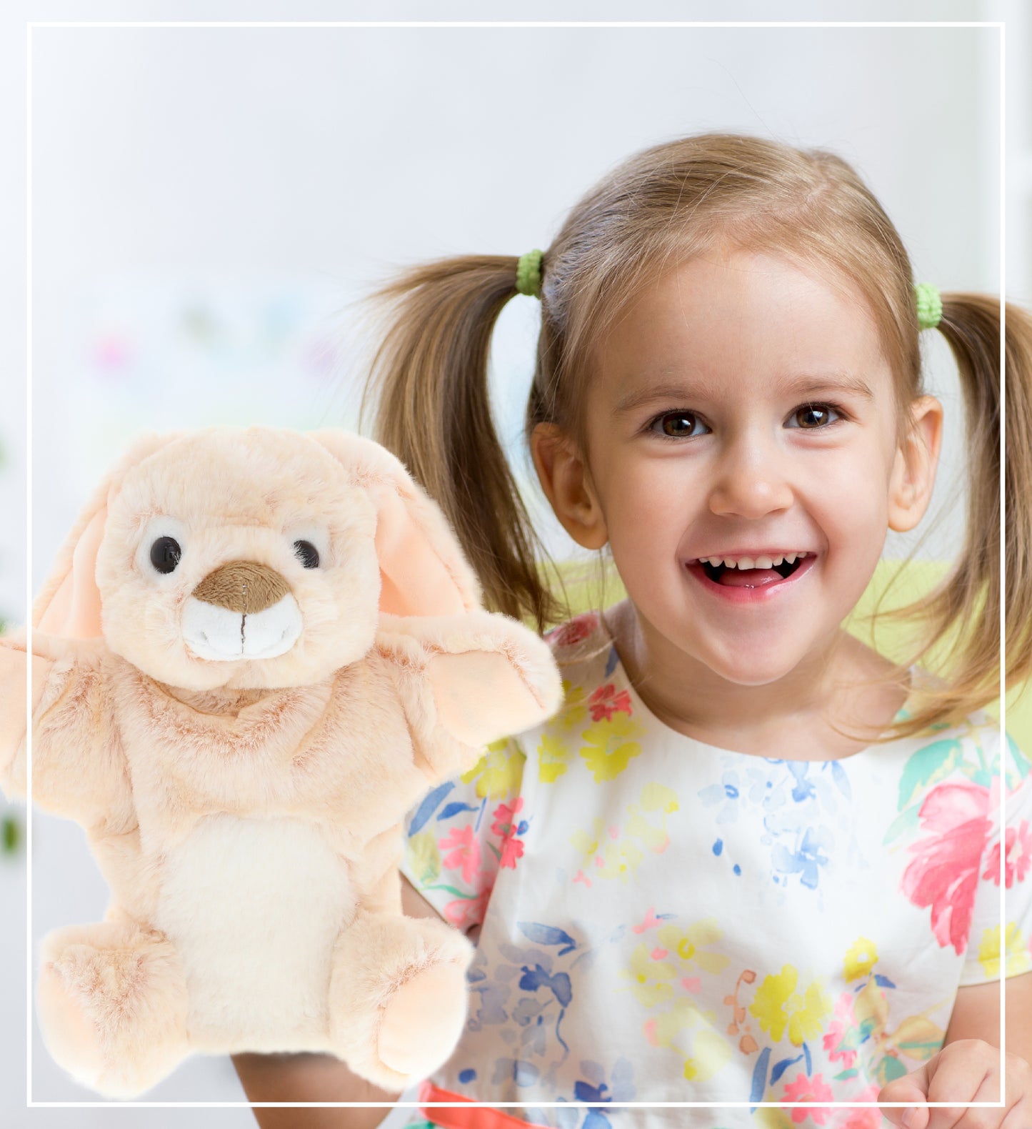 SUPER SOFT PLUSH HAND PUPPET - RABBIT