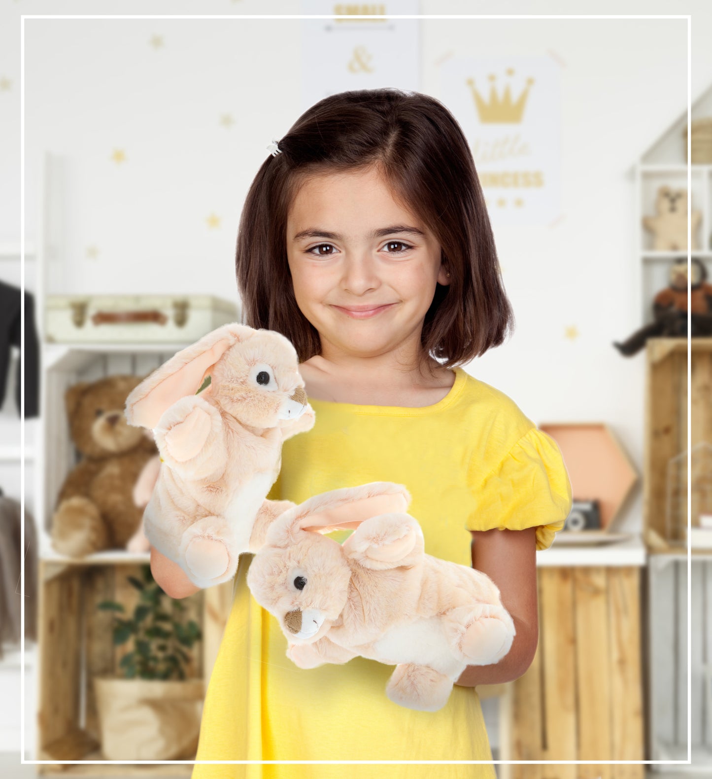 SUPER SOFT PLUSH HAND PUPPET - RABBIT