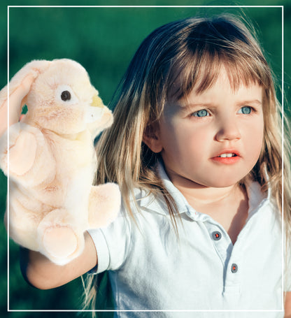 SUPER SOFT PLUSH HAND PUPPET - RABBIT