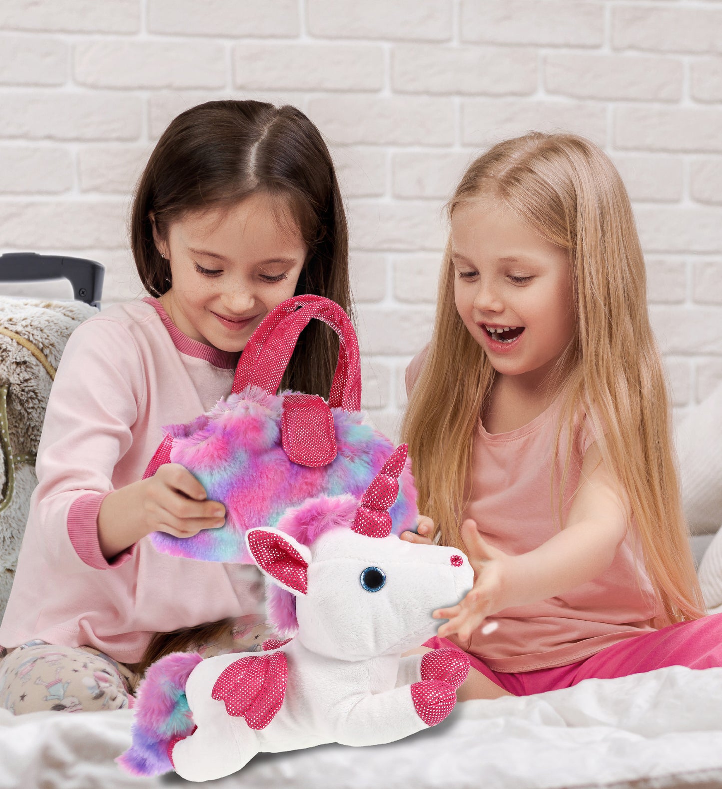 PLUSH PURSE PET CARRIER - COTTON CANDY PINK UNICORN