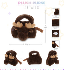 SUPER-SOFT PLUSH HAND BAG - MOOSE