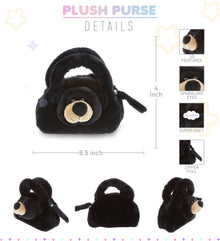 SUPER-SOFT PLUSH HAND BAG - BLACK BEAR