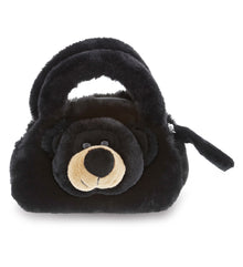 SUPER-SOFT PLUSH HAND BAG - BLACK BEAR