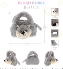 SUPER-SOFT PLUSH HAND BAG - WOLF