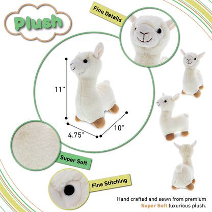 SUPER-SOFT PLUSH - LLAMA - WHITE