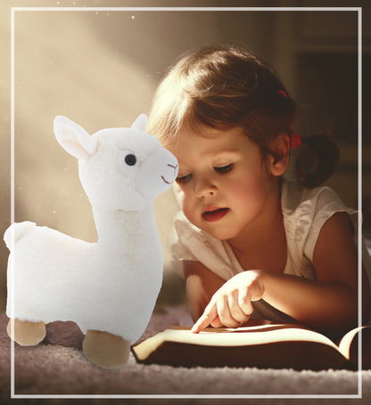 SUPER-SOFT PLUSH - LLAMA - WHITE