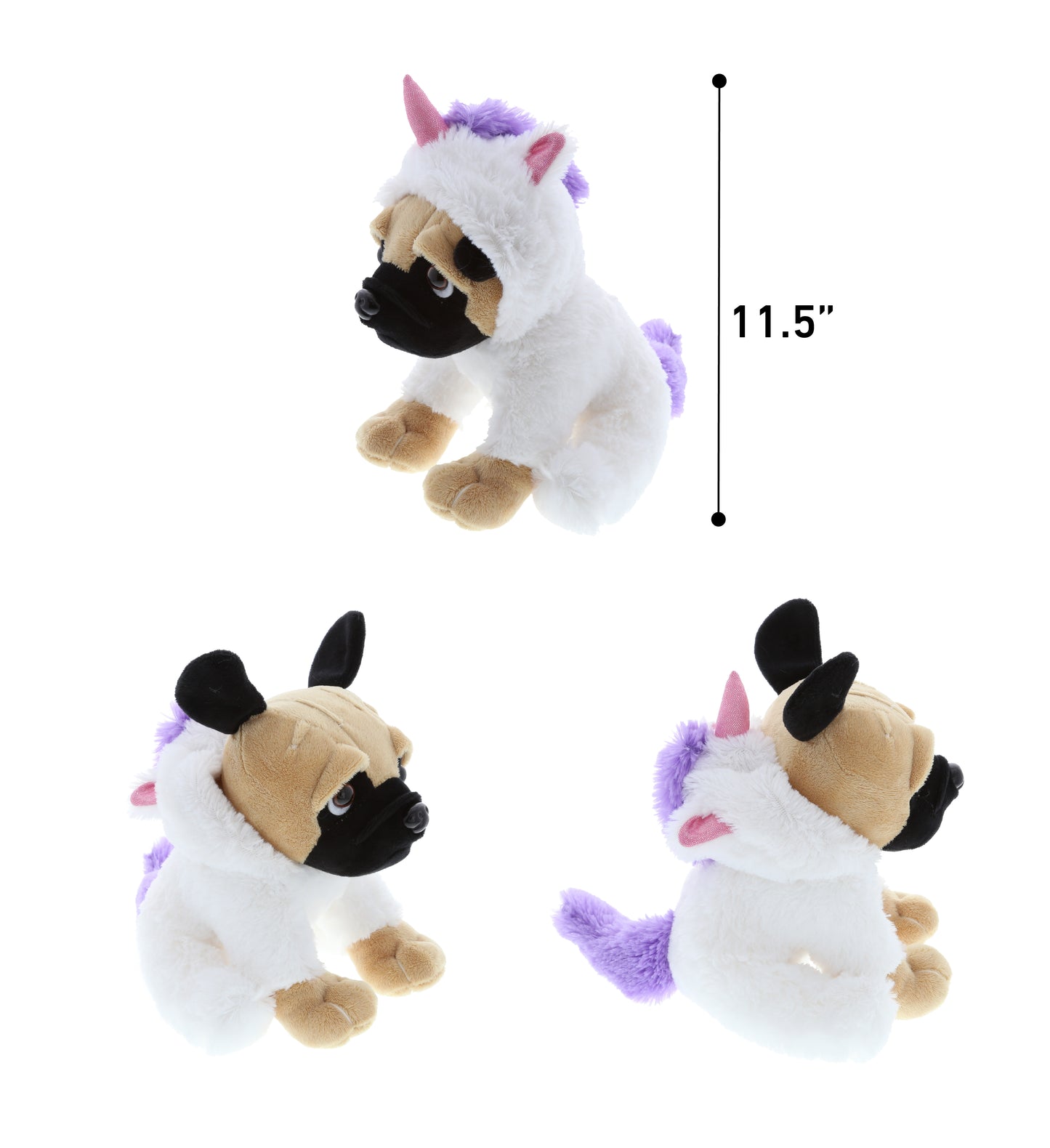 SUPER-SOFT PLUSH - PUG DOG UNICORN