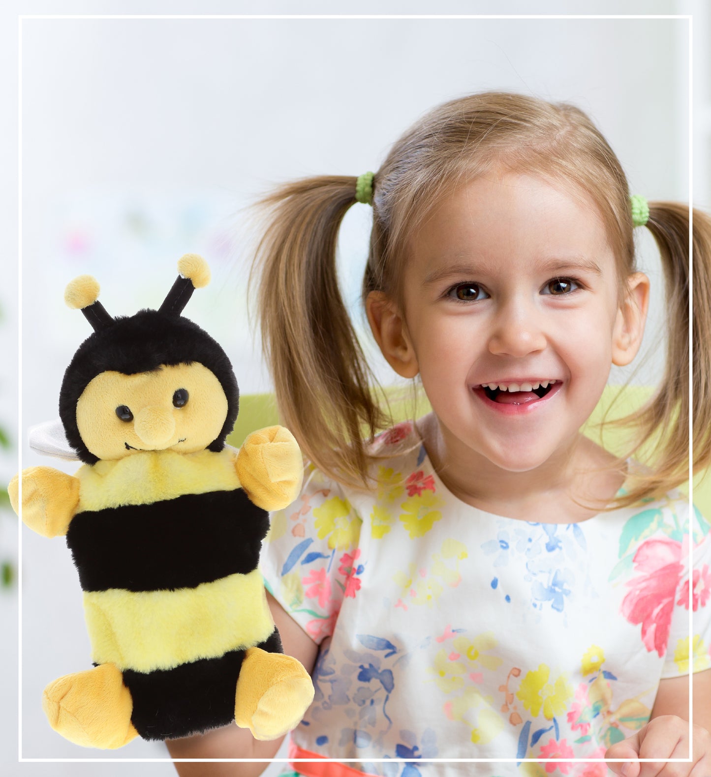 SUPER SOFT PLUSH HAND PUPPET - HONEYBEE