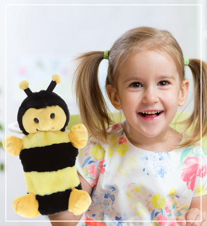 SUPER SOFT PLUSH HAND PUPPET - HONEYBEE