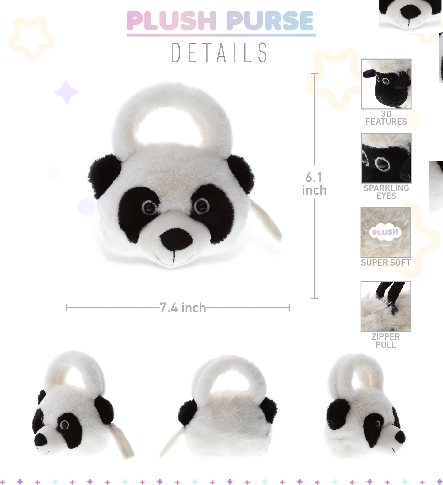 SUPER-SOFT PLUSH HAND BAG - PANDA