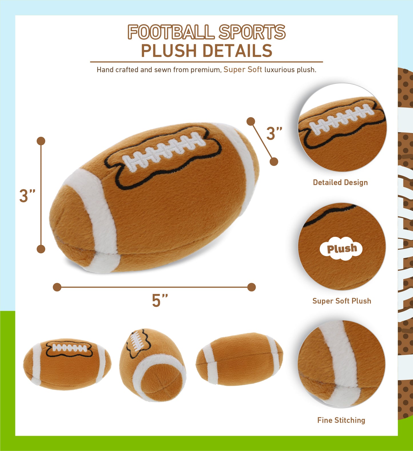 PLUSH - 3" FOOTBALL