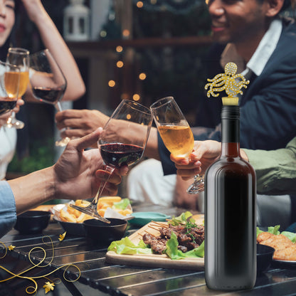 CHEERS - SPARKLING GOLD WINE STOPPER - OCTOPUS