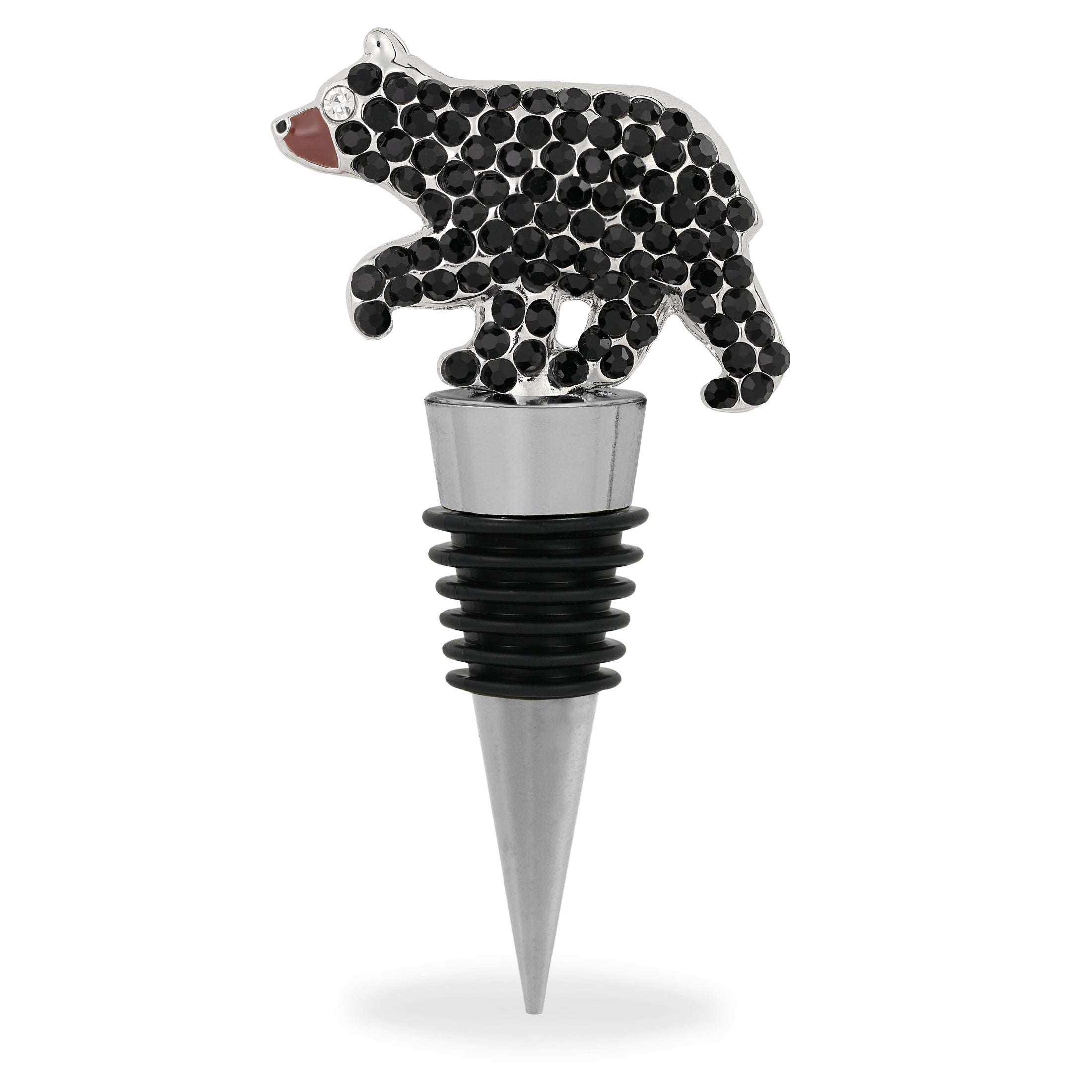 CHEERS - SPARKLING WINE STOPPER - BLACK BEAR