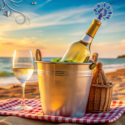 CHEERS - SPARKLING WINE STOPPER - PEACOCK