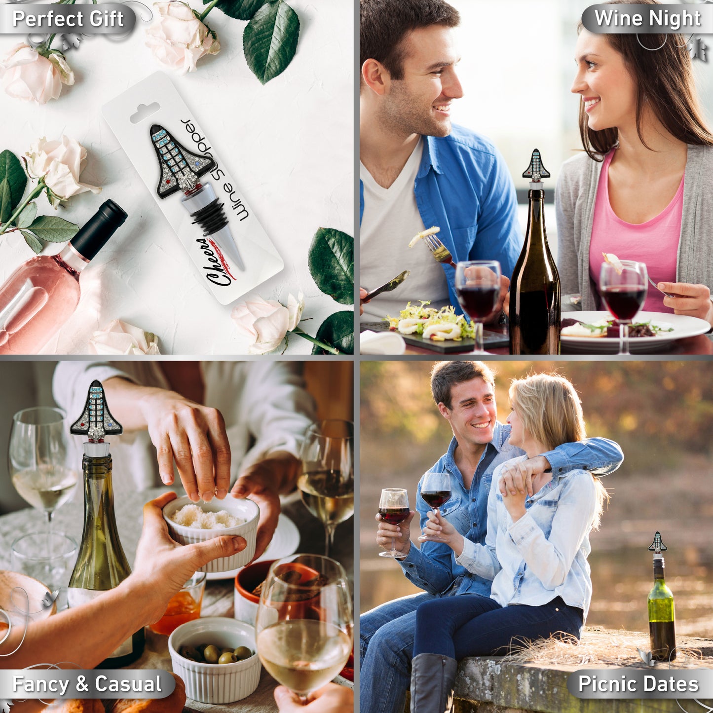 CHEERS - SPARKLING WINE STOPPER - SPACE SHUTTLE