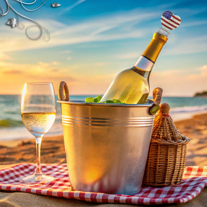 CHEERS - SPARKLING WINE STOPPER - AMERICAN HEART