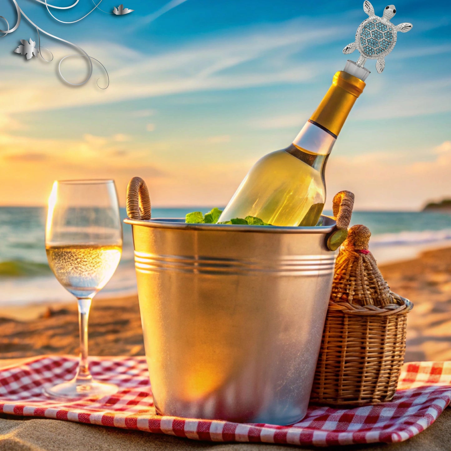 CHEERS - SPARKLING WINE STOPPER - SEA TURTLE