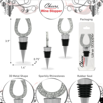 CHEERS - SPARKLING WINE STOPPER - HORSE SHOE