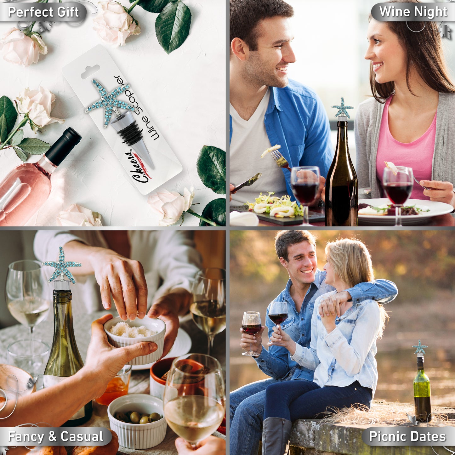 CHEERS - SPARKLING WINE STOPPER - STARFISH