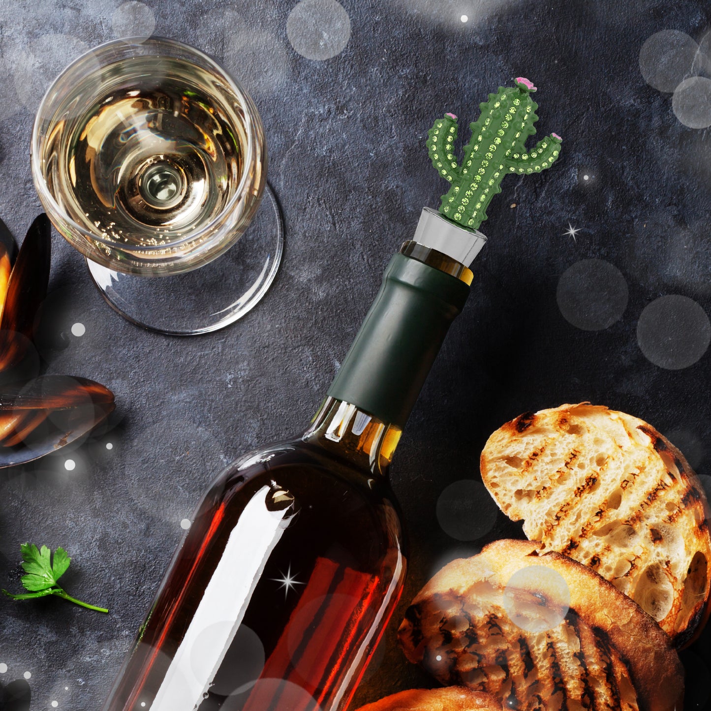 CHEERS - SPARKLING WINE STOPPER - CACTUS