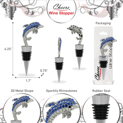 CHEERS - SPARKLING WINE STOPPER - DOLPHIN