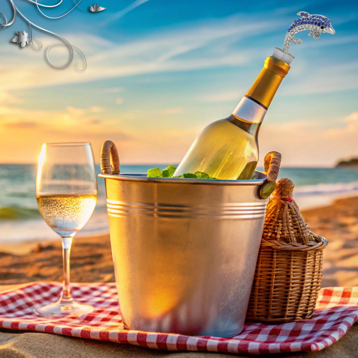 CHEERS - SPARKLING WINE STOPPER - DOLPHIN
