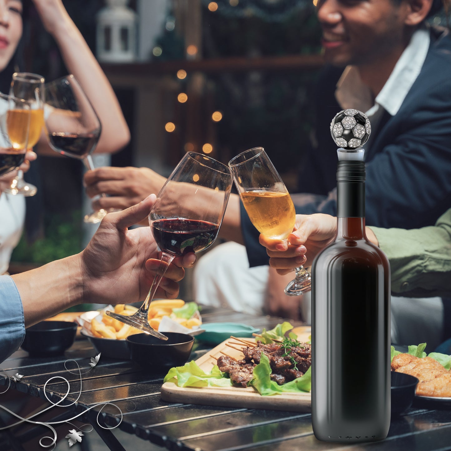CHEERS - SPARKLING WINE STOPPER - SOCCER BALL