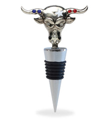 WINE STOPPER - METAL LONGHORN