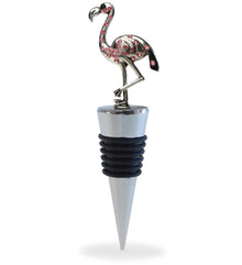WINE STOPPER - METAL FLAMINGO