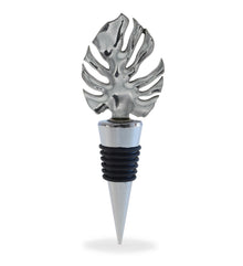 WINE STOPPER - METAL TROPICAL LEAF