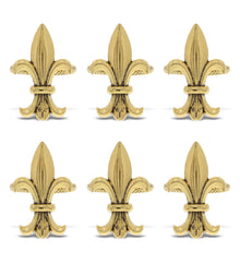 GOLD NAPKIN RING - SET OF 6 - FLEUR DE LIS
