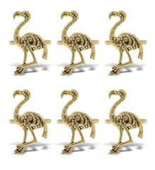 GOLD NAPKIN RING - SET OF 6 - FLAMINGO