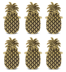 GOLD NAPKIN RING - SET OF 6 - PINEAPPLE