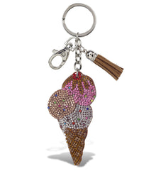 SPARKLING RHINESTONES CHARM - ICE CREAM CONE