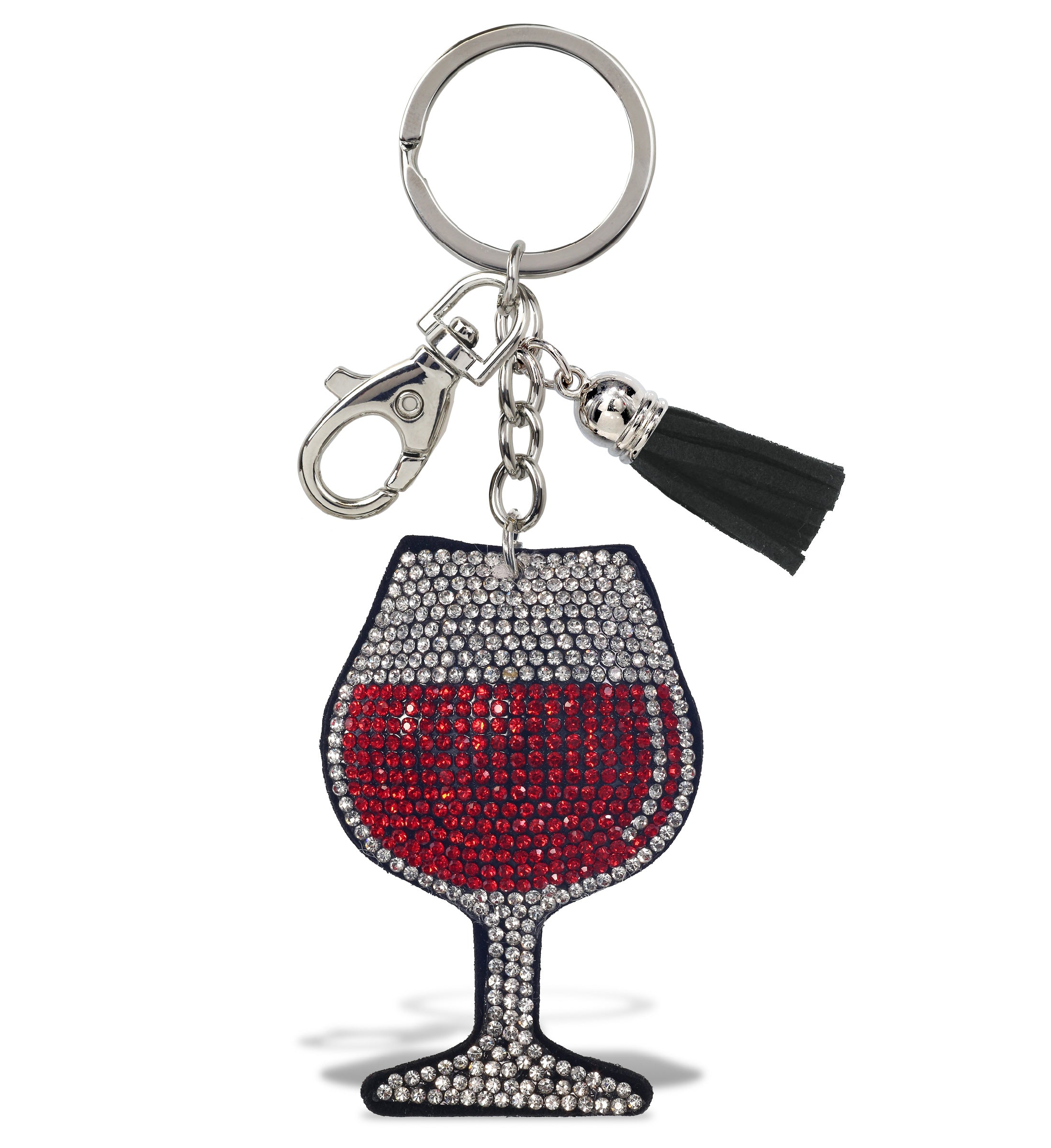 SPARKLING RHINESTONES CHARM - WINE GLASS